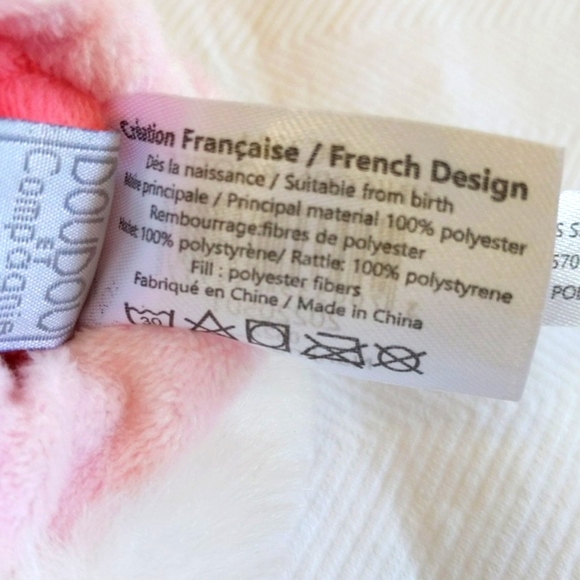 doudou et campagnie paris fluffy unicorn baby girl rattle slippers, 0-6 months - Picture 11 of 13